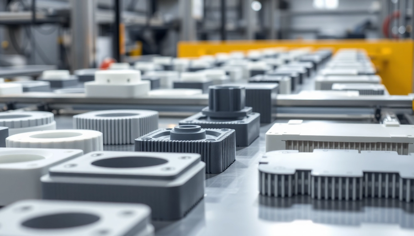 Explore injection molded parts being precisely manufactured on the production line.