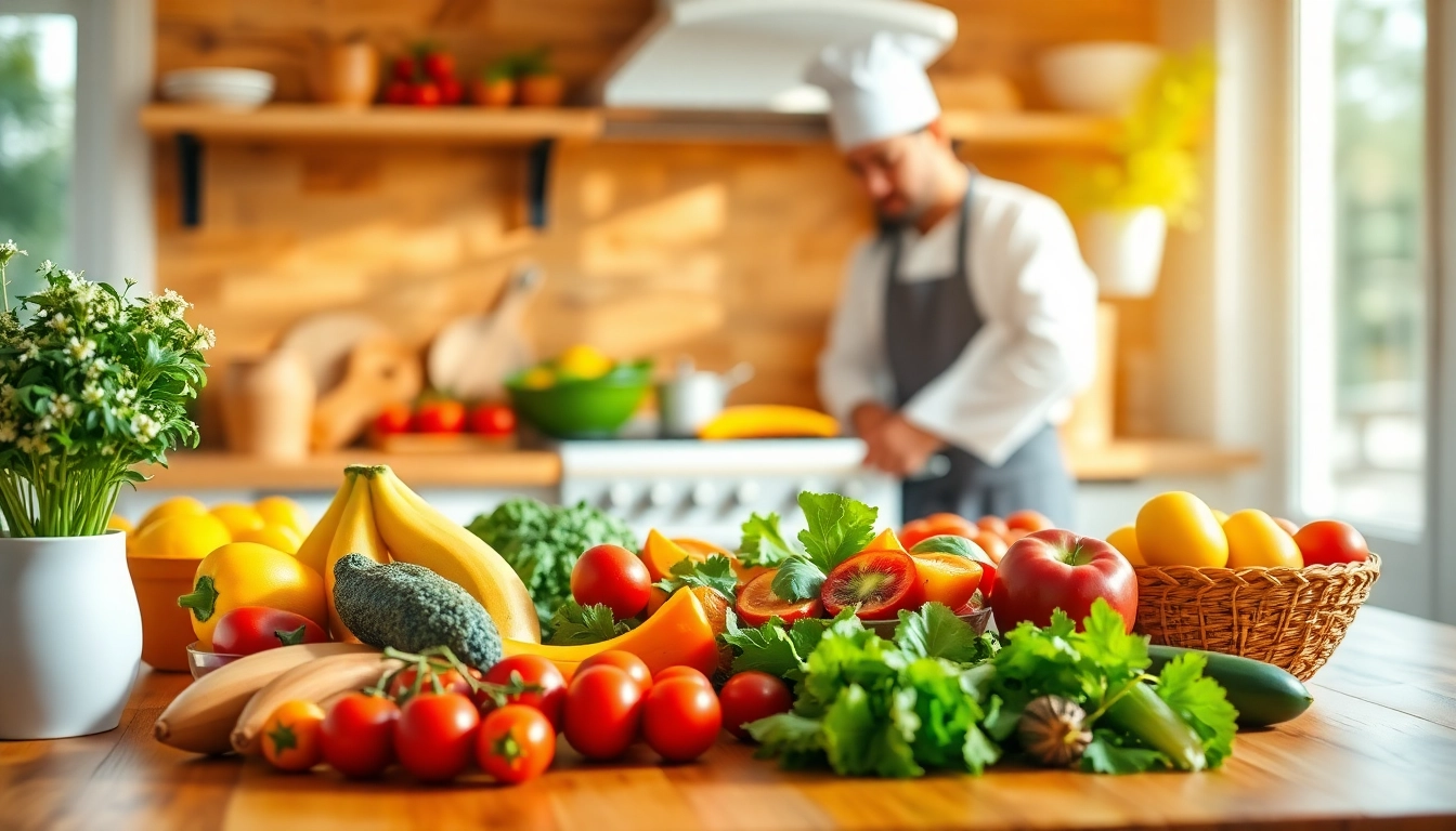 Transform your nutrition with a vibrant salad preparation in a sunlit kitchen.