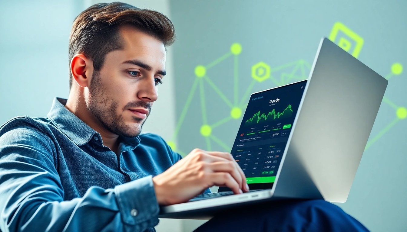 Manage your digital assets with guarda wallet on a sleek laptop interface.