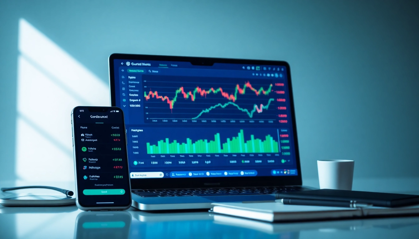 Manage your finances effortlessly with the guarda wallet interface showcased in a professional workspace.