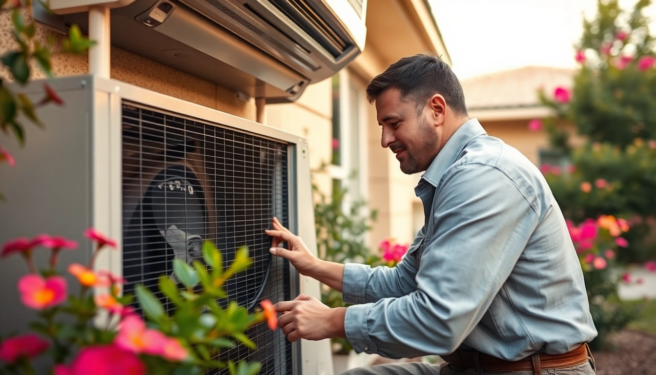 Expert in ac repair glendale az fixing a unit in a residential neighborhood