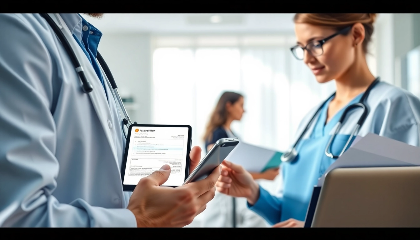 Explore the best eprescription apps showcasing a digital prescription on a doctor's mobile device.